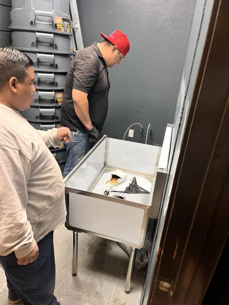 Commercial plumbing and sink installation in Nicholson